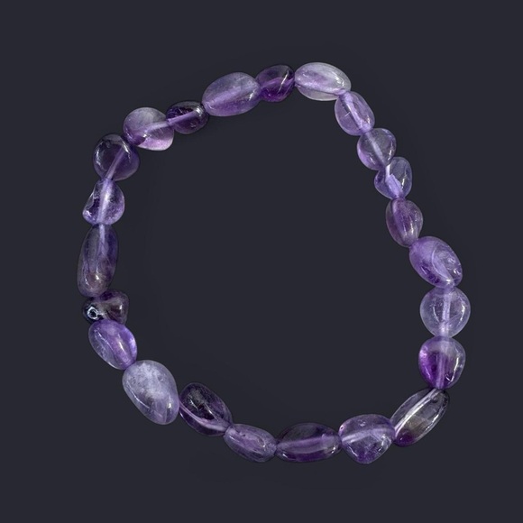Amethyst Gemstone Bead Bracelet - Picture 1 of 5